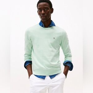 Tommy Hilfiger Men's Signature Heathered Crew-Neck Pullover Sweater - Size XL